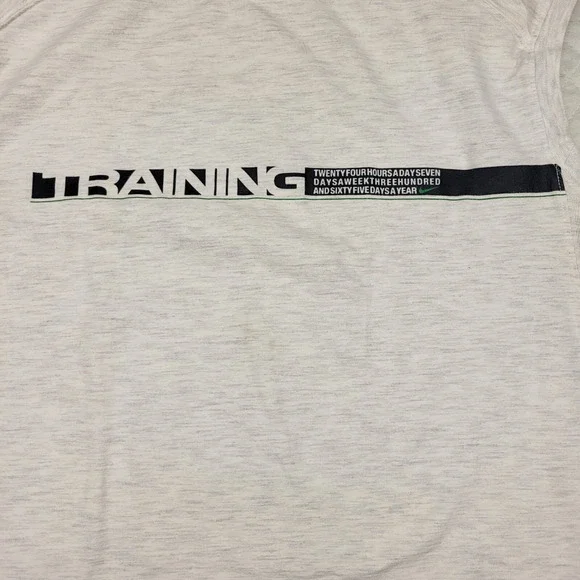 Nike TRAINING‎ 24/7/365 off white Dri Fit Tank Top mens L Vintage - Picture 3 of 5